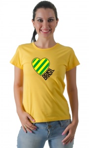 Camiseta Corao verde e amarelo