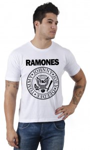 Camiseta Ramones Masculina (Estampa Preta)