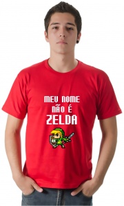 Camiseta Link - Meu nome no  Zelda