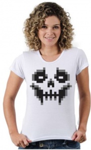Camiseta Caveira Pixels