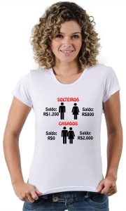 Camiseta - Salrio Solteiro e Casado