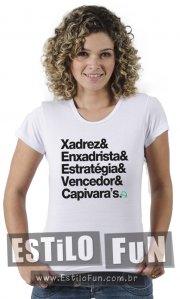 Camiseta Capivaras Day - Modelo 04 (Estampa Preta)