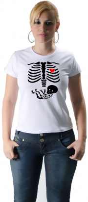 Camiseta Esqueleto Grvida
