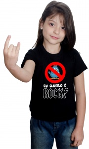 Camiseta - Eu quero é rock