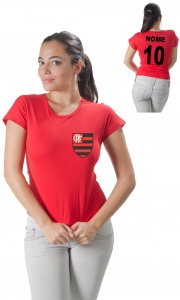 Camiseta Flamengo Personalizada Com Seu Nome e Número