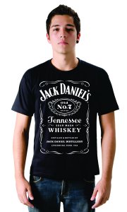 Camiseta Jack Daniels Masculina (Estampa Branca)