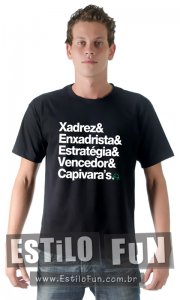 Camiseta Capivaras Day - Modelo 04 (Estampa Branca)