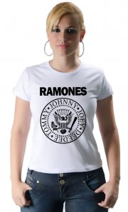 Camiseta Ramones Feminina (Estampa Preta)
