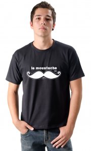 Camiseta Moustache (Estampa Branca)
