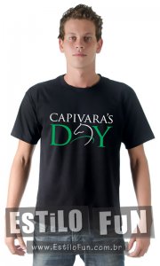 Camiseta Capivaras Day - Modelo 01 Preta